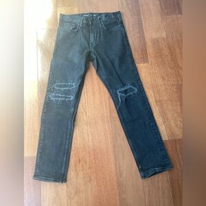 Old Navy Men's Black Slim Distressed Jeans, size 30/32